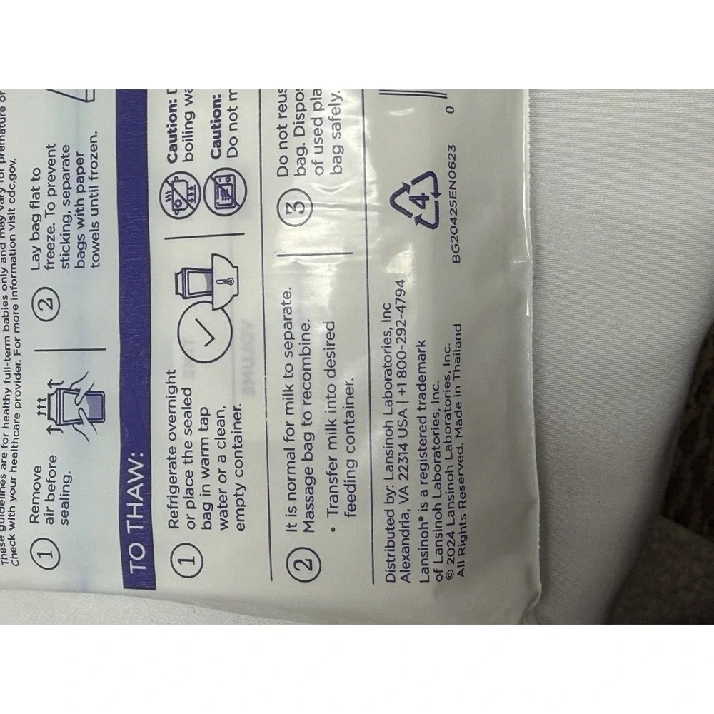 New Lansinoh Breastmilk Storage Bags 147 bags BPA free Freezer Safe 6 oz